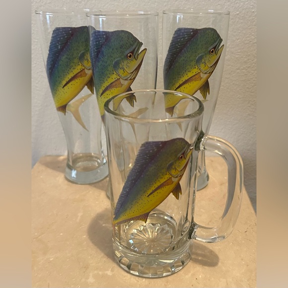 3 Conch Beer glasses. 8.25” - Picture 9 of 9